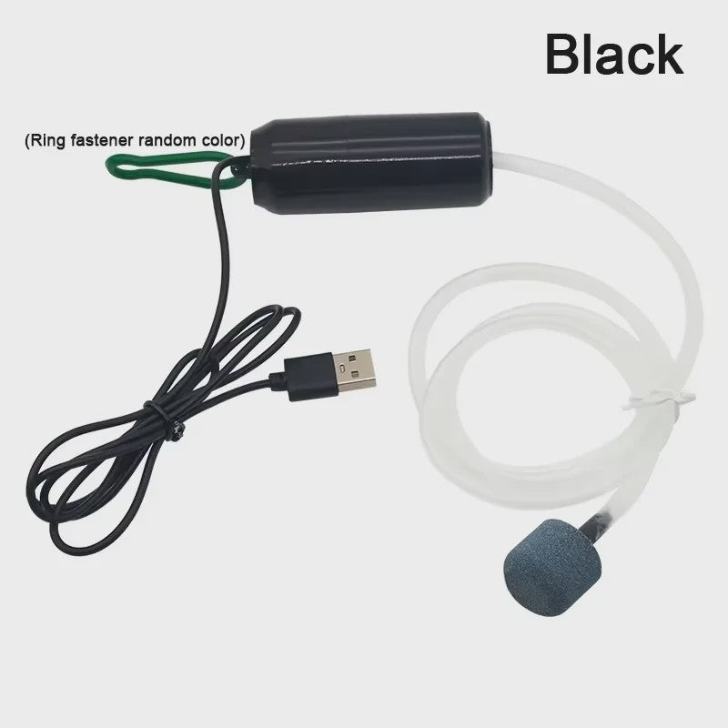 Stille Mini USB Zuurstofpomp voor Aquarium en Vis Kweek - Draagbaar & Compact