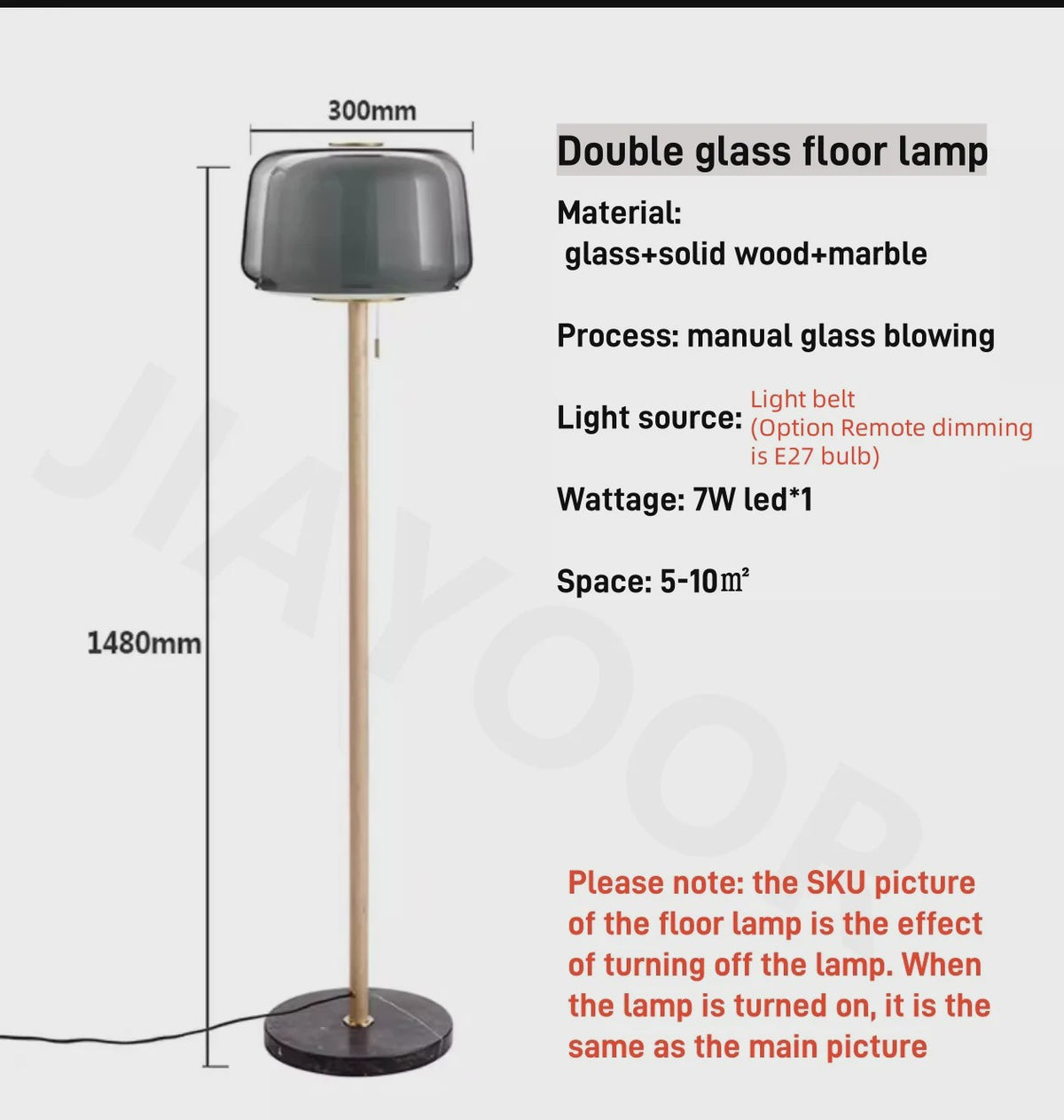 Moderne Glazen Vloerlamp - Stijlvolle Verlichting voor Woonkamer & Slaapkamer