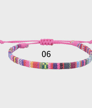 Handgemaakte Boho Anklet Armband - Geweven Stof, Verstelbaar, Beach & Ethnic Stijl