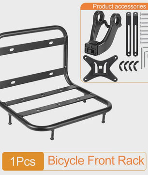 NEWBOLER Fiets Voordrager Bagagerek - Robuust IJzeren MTB Fiets Accessoire met 15kg Draagvermogen