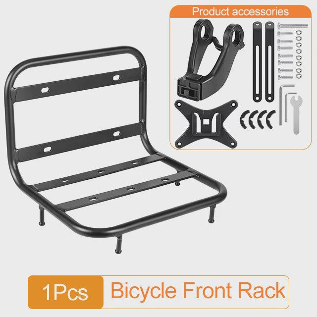 NEWBOLER Fiets Voordrager Bagagerek - Robuust IJzeren MTB Fiets Accessoire met 15kg Draagvermogen