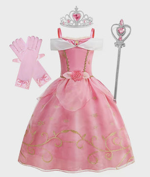 Roze Aurora Prinsessenjurk - Droomjurk voor Feestjes en Verkleedpartijen