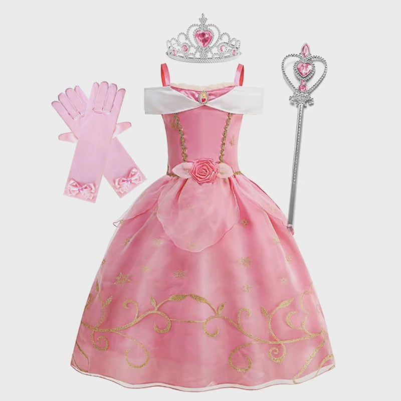 Roze Aurora Prinsessenjurk - Droomjurk voor Feestjes en Verkleedpartijen