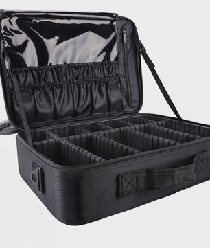 Professionele Make-up Koffer XL met Verstelbare Vakverdeling en Schouderband