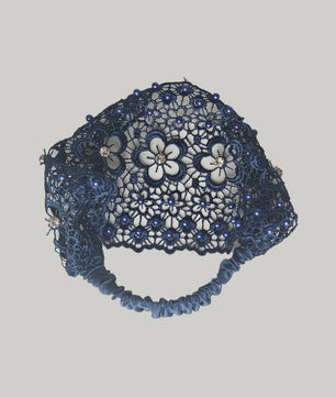 Elegante Bloemen Haarband met Parels en Kant - Stijlvolle Hoofdband voor Dames
