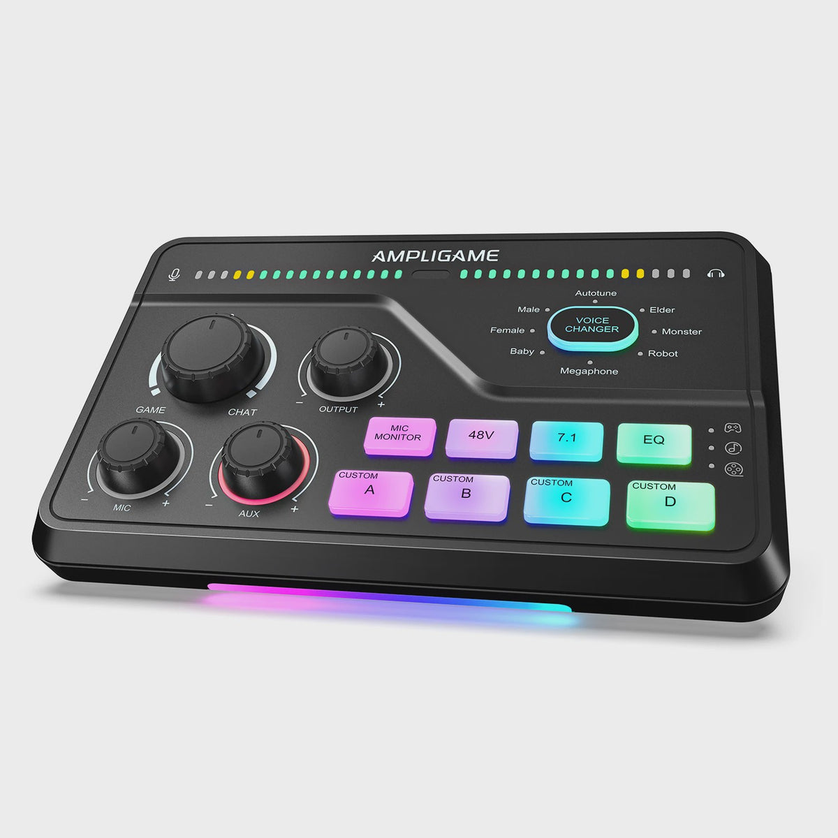 FIFINE SC8 Audio Mixer: RGB, Voice Changer & EQ voor Gaming, Streaming & Podcasts