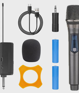 Draadloze Handmicrofoon met Oplaadbare Ontvanger - Karaoke, Feest, Kerk, Club