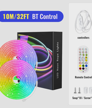 RGB LED Neon Strip Waterdicht met APP & Afstandsbediening - Slimme WIFI & Alexa Compatibel