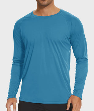 TACVASEN Heren UV-Bescherming T-shirt Lange Mouw - UPF 50+ Sneldrogend & Ademend