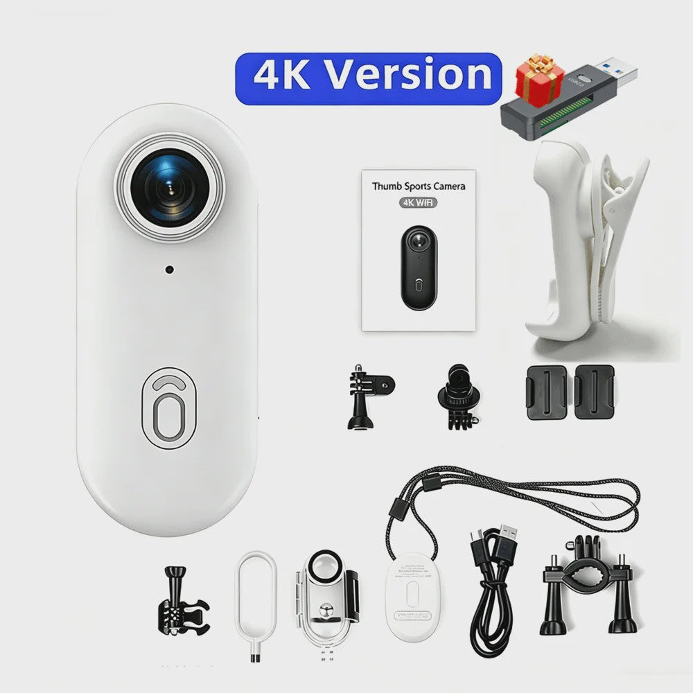 4K Mini Actiecamera met WiFi - POV Bodycam voor Motor, Helm & Sport - H88 model