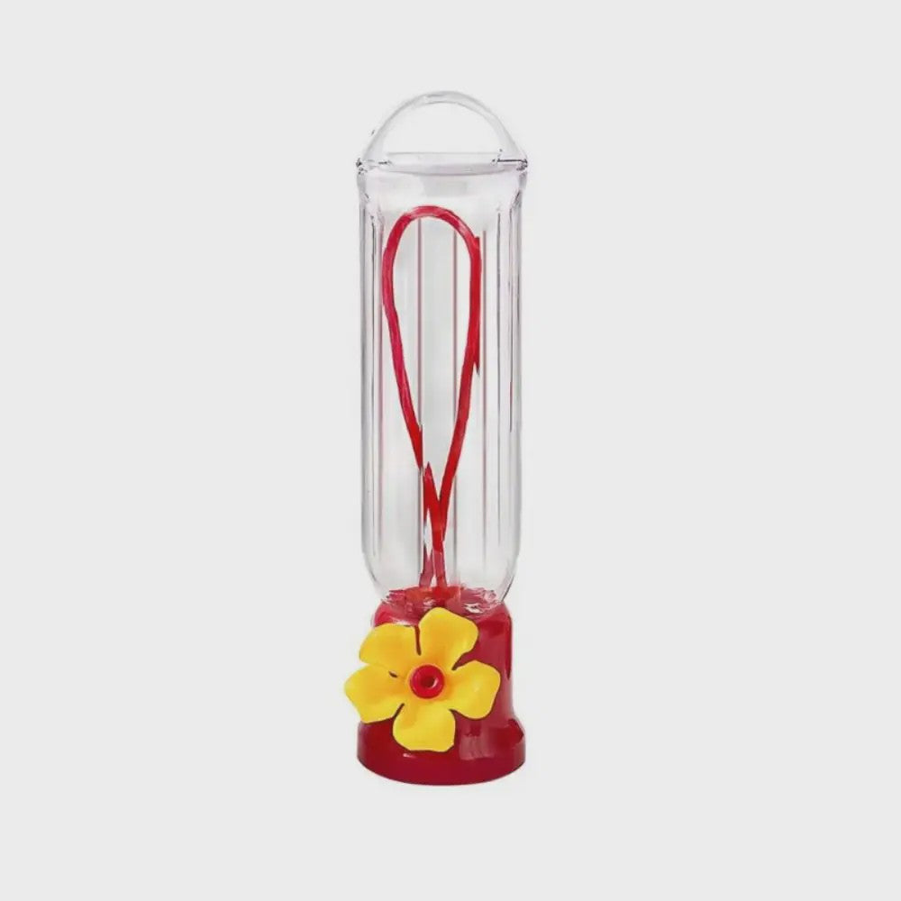 Draagbare Vogel Drinkfles met Ophangdraad - Transparant Plastic Voederbakje voor Tuinvogels