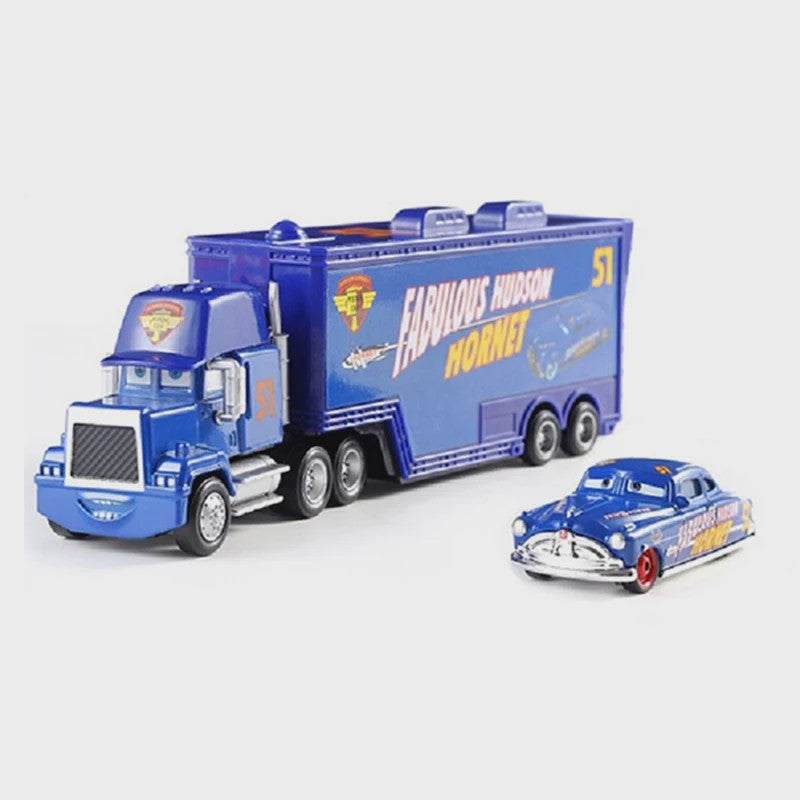 Cars Lightning McQueen Container Vrachtwagen Speelgoed - Alloy Diecast Model