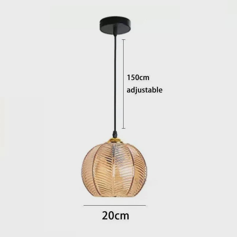 Nordic Vintage Glazen Hanglamp E27 - Verstelbaar - Stijlvol voor Keuken & Eettafel