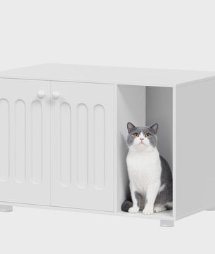 Stijlvolle Katten Toiletkast met Deur en Divider - Modern Design