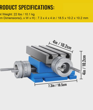 Precisie werktafel met dubbele geleiding voor frees- en boormachines