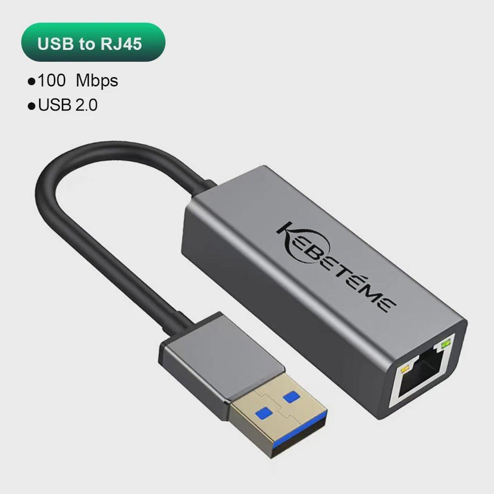 Snelle 1000Mbps USB 3.0 Ethernet Adapter - RJ45 LAN voor PC, MacBook & meer