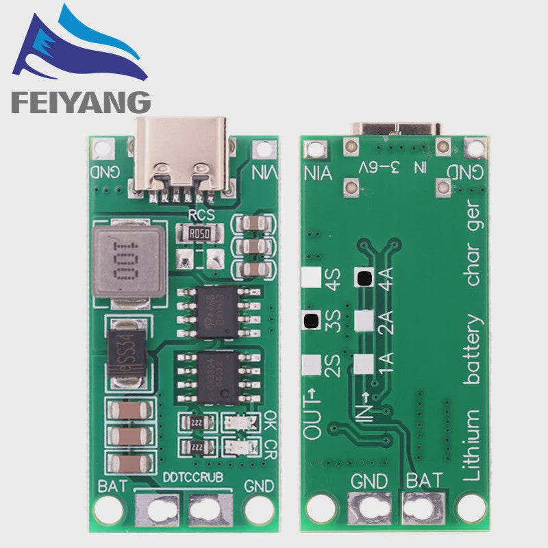 Lithium Batterij Lader 2S-4S | Type-C Boost Step-up | 7.4V-16.8V Li-ion Lipo