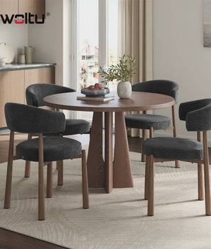 Set van 2 Mid-Century Modern Eetkamerstoelen - Chenille Gestoffeerd met Metalen Poten - Ergonomisch & Stijlvol