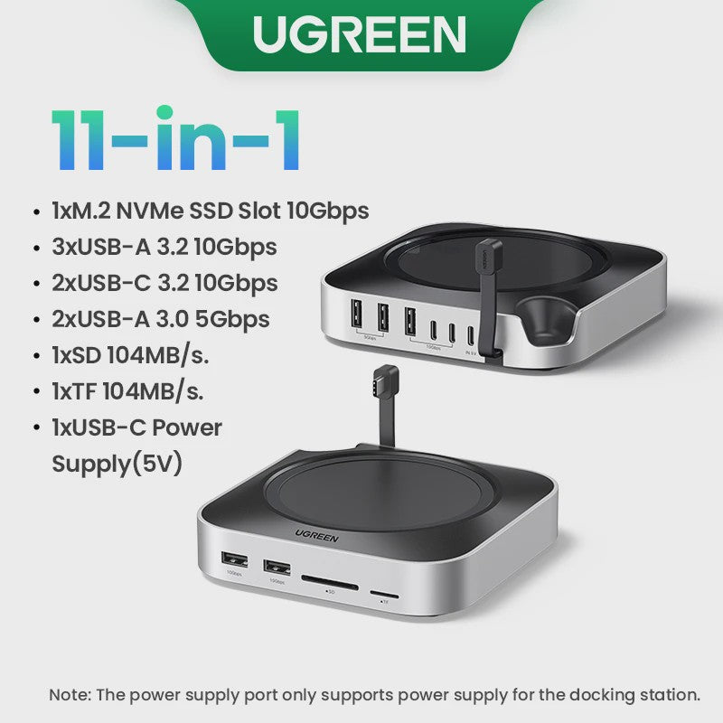 UGREEN Docking Station & M.2 NVMe SSD Enclosure voor Mac Mini M4