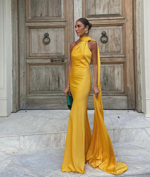 Elegante Satin Halter Jurk - Zomer Feestjurk Zonder Mouwen met Open Rug