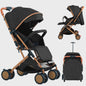 Draagbare Baby Kinderwagen met Muggennet, Opbergmand & 4 Wielen