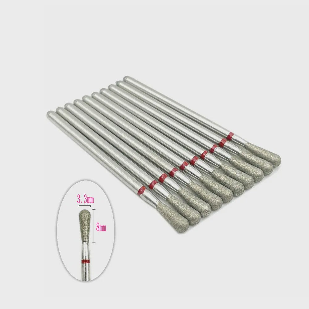 10x Diamant Freesbits Set - 2.35mm Schacht voor Tandheelkunde & Nagelstyling