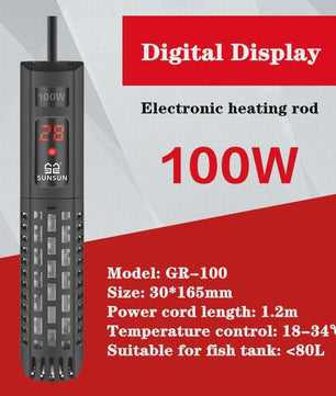 Aquarium Verwarmer met LCD Display - Instelbare Temperatuur & Thermostaat