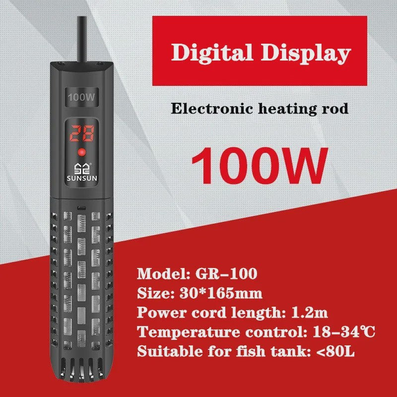 Aquarium Verwarmer met LCD Display - Instelbare Temperatuur & Thermostaat