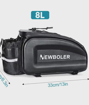 NEWBOLER Fietstas Grote Capaciteit Waterdicht Hard Shell Achterdrager Tas voor MTB & E-Bike