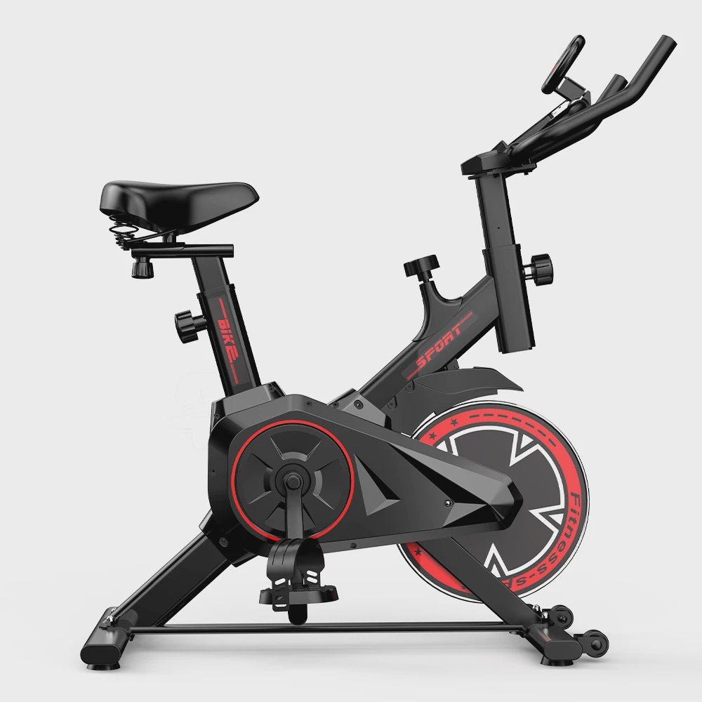 Indoor Hometrainer met 10kg Vliegwiel, Stille Riem Aandrijving en LCD Display