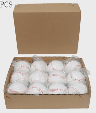 Set van 12 Baseball Softbal Trainingsballen - 9 Inch, Handgemaakt, Hard & Zacht