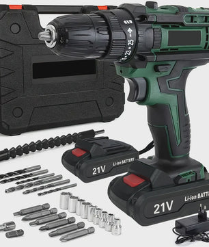 Krachtige 21V Accu Klopboormachine & Schroefmachine met Lithium-Ion Batterij - Draadloos Elektrisch Gereedschap