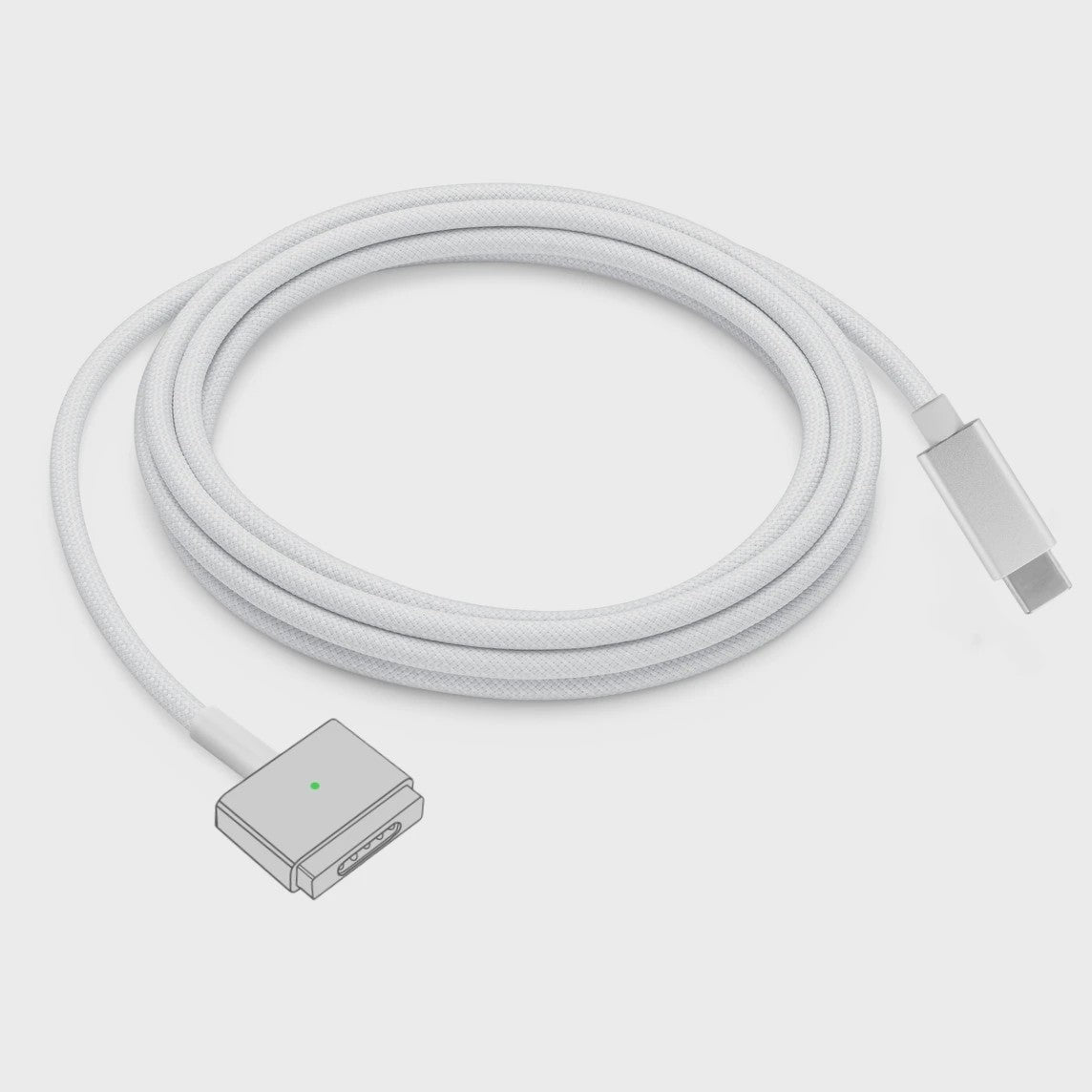 USB-C naar MagSafe 2 T-vorm Kabel voor MacBook Air/Pro - 1.8m Gevlochten Snellader