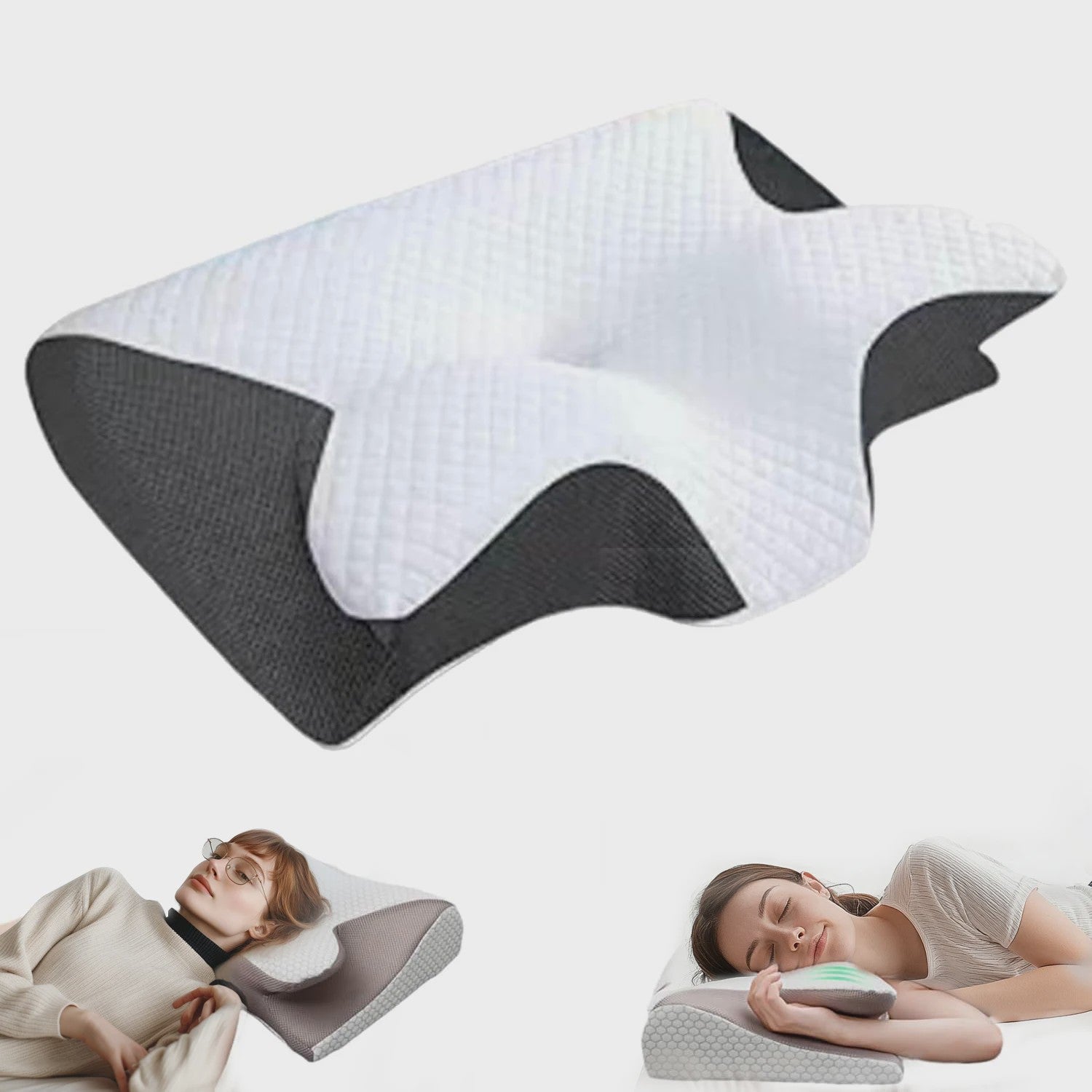 Ergonomisch Neksteun Kussen van Traagschuim - Orthopedisch Ontwerp voor Diepe Slaap
