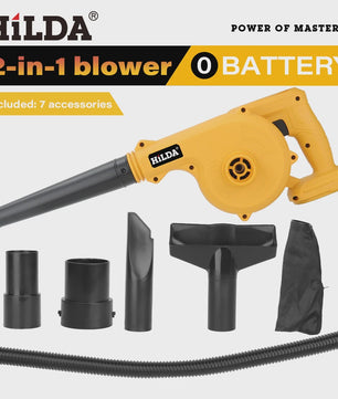 HILDA Accu Bladblazer & Stofzuiger 2-in-1 - Krachtig 21V Gereedschap voor Tuin en Werkplaats