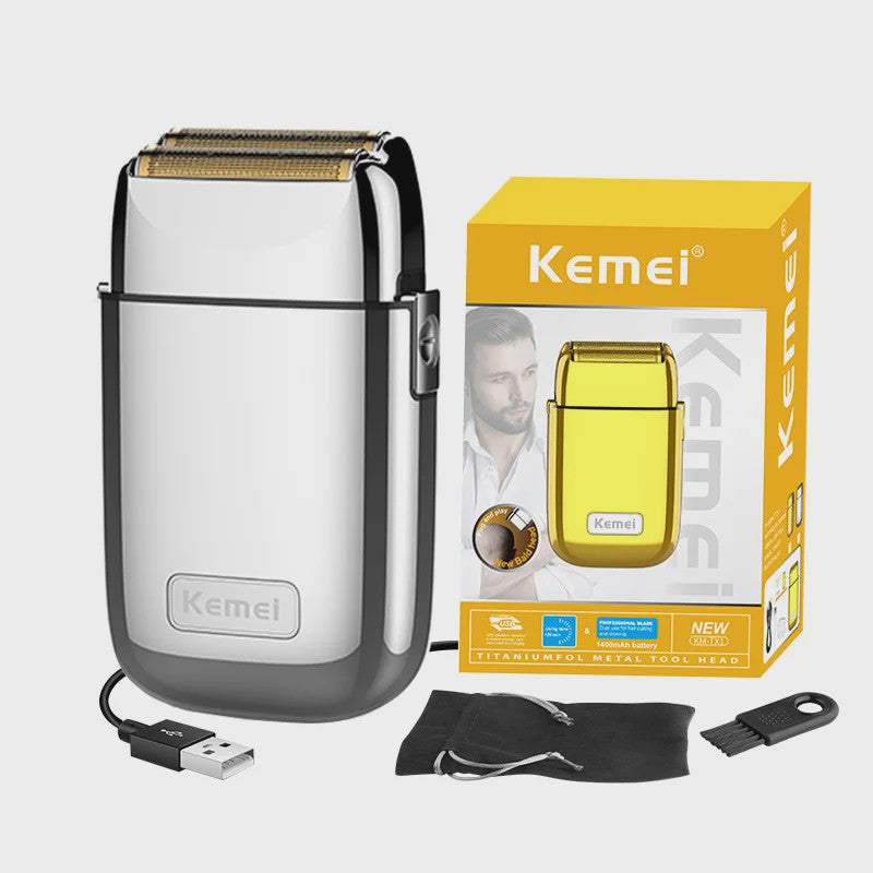 Kemei TX1 All-metal Elektrische Scheerapparaat - Draadloos, Oplaadbaar & Precisie Trimmer