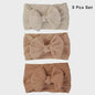 Set van 3 Zachte Baby Hoofdbanden met Strik - Elastisch en Comfortabel voor Newborns