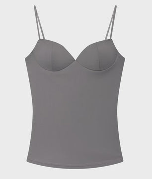 Dames Crop Top Corset Camisole Bruin - Mouwloos, Bodycon & Backless
