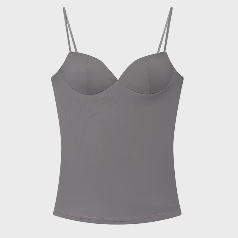 Dames Crop Top Corset Camisole Bruin - Mouwloos, Bodycon & Backless