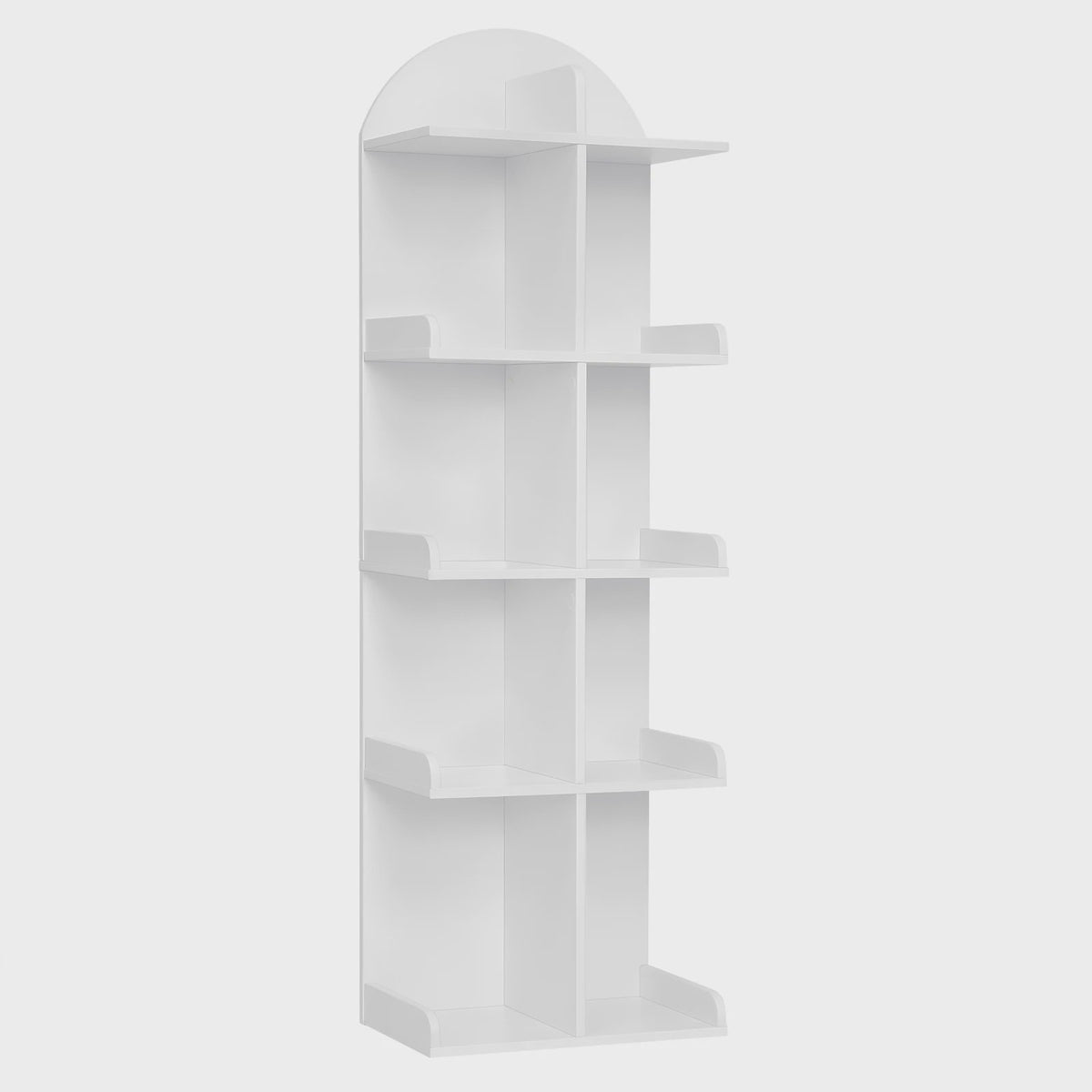 WOLTU Witte Boekenkast met 10 Vakken - 5 Laags Staande Opbergkast voor CD/DVD, Woonkamer, Slaapkamer, Kantoor