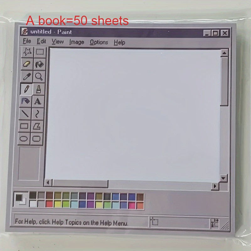 Vintage Paint Interface Sticky Notes - 50 Vel Vellen voor Kunstenaars & Kantoor