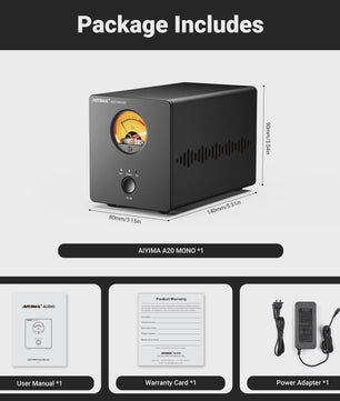 AIYIMA A20 MONO: Krachtige 300W Klasse D Mono Eindversterker met TPA3255, PFFB, VU Meter en Sub Out