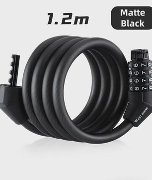 WEST BIKING 4-Cijferig Fietsslot - 120cm Staalkabel Anti-diefstal voor Fiets & Scooter