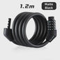 WEST BIKING 4-Cijferig Fietsslot - 120cm Staalkabel Anti-diefstal voor Fiets & Scooter