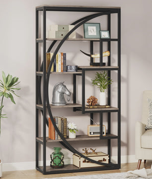 Industriële Boekenkast 180 cm - 8 Open Planken - Etagère Boekenkast