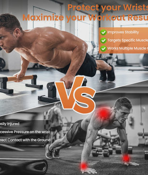 Houten Parallettes Push-Up Bars - Ergonomische Calisthenics Bars voor Krachttraining