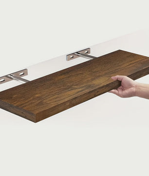Zwevende Wandplank Massief Hout - Strak Design, Ruimtebesparend & Decoratief