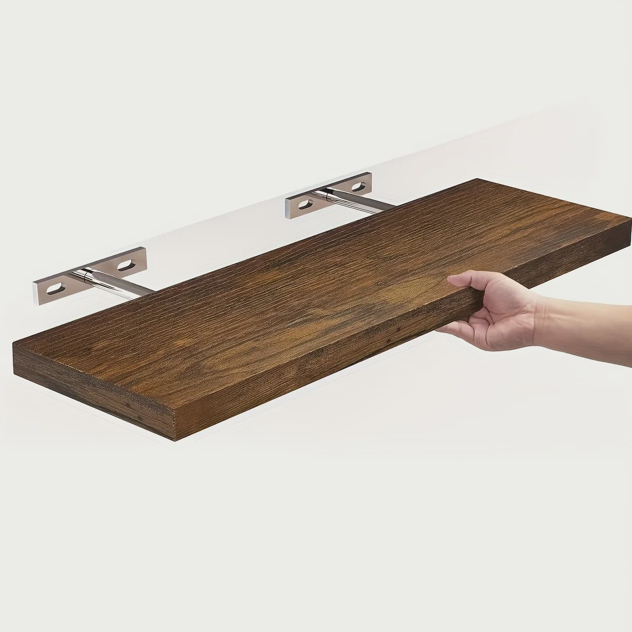 Zwevende Wandplank Massief Hout - Strak Design, Ruimtebesparend & Decoratief