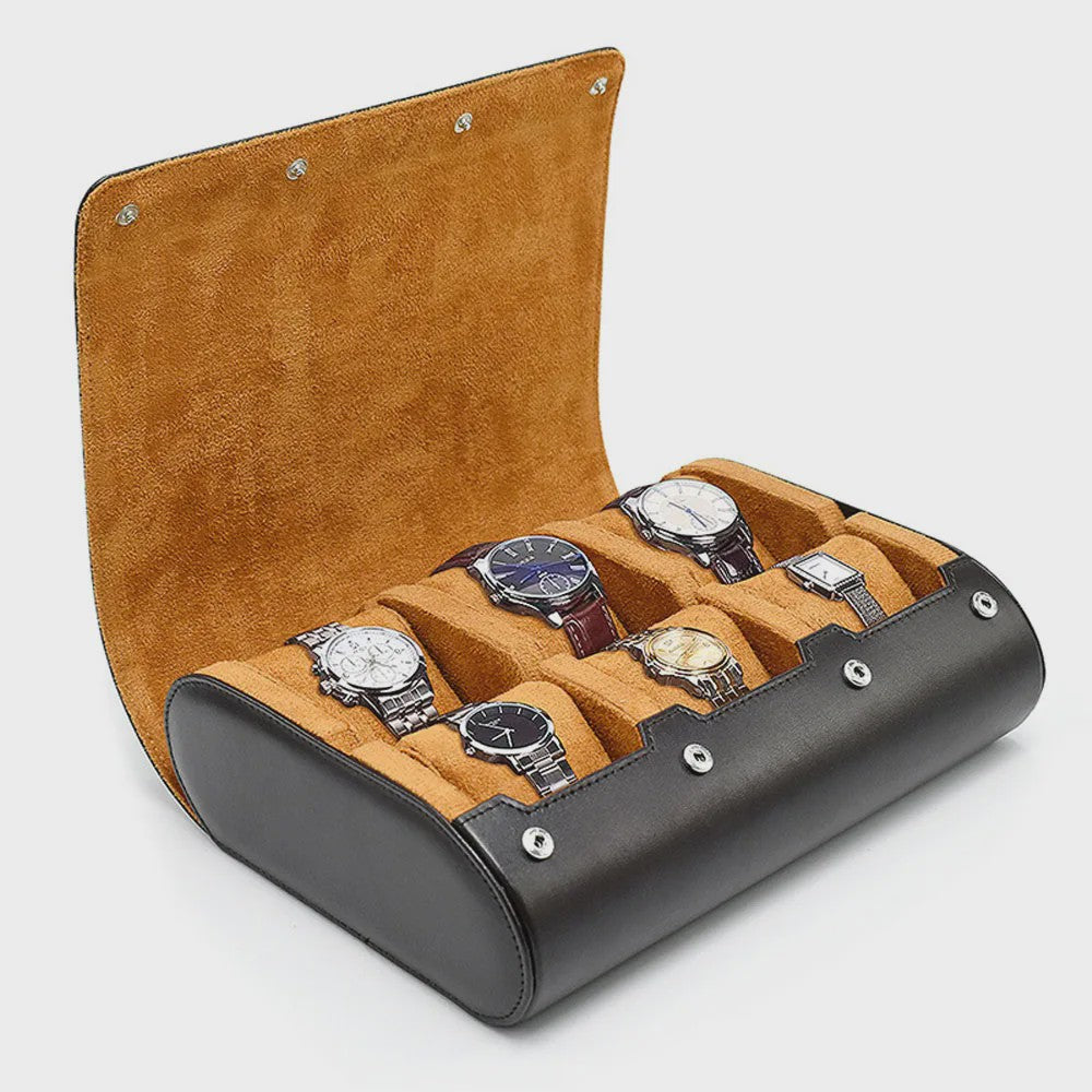 Luxe Horloge Reiskoffer Organizer - 6 Vakken - Voor Heren & Dames