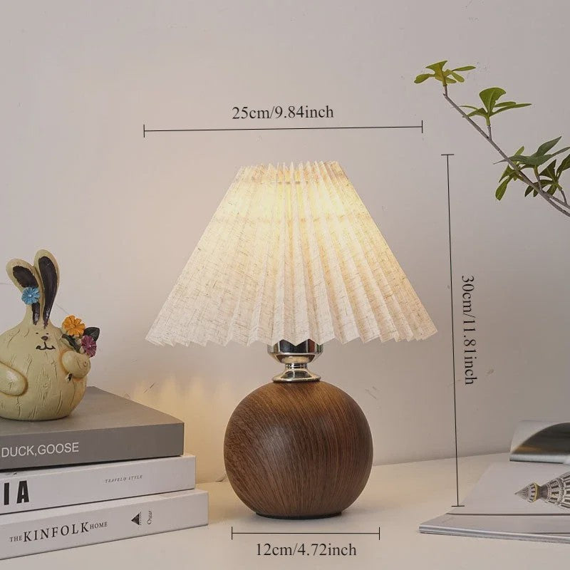 Nordic Plissé Tafellamp met USB & Sfeerverlichting - Sfeervol Decoratief Nachtlampje